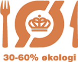Økologisk Spisemærke i bronze, 30 - 60 procent økologi